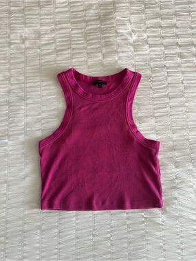 Dynamite Fuchsia Flirt Crop Tank